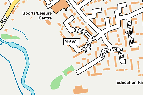 RH6 8SL map - OS OpenMap – Local (Ordnance Survey)