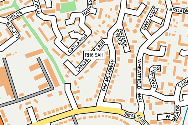 RH6 9AH map - OS OpenMap – Local (Ordnance Survey)