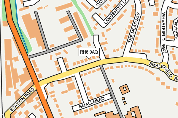 RH6 9AQ map - OS OpenMap – Local (Ordnance Survey)
