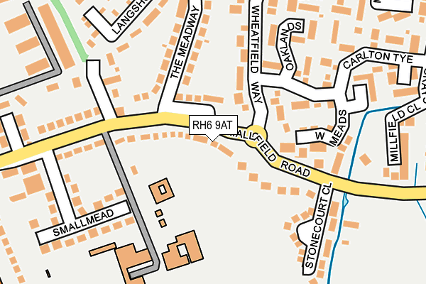 RH6 9AT map - OS OpenMap – Local (Ordnance Survey)