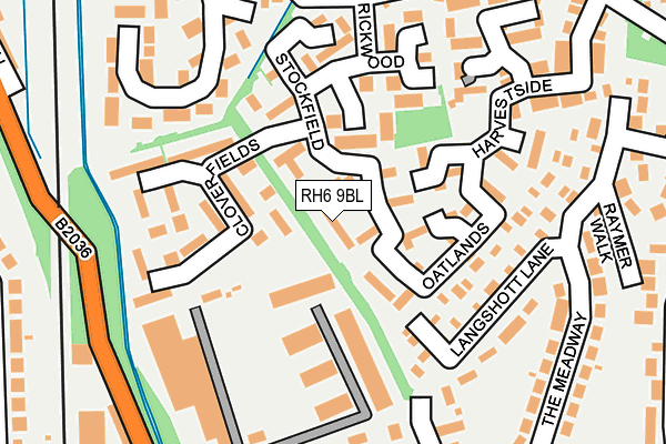 RH6 9BL map - OS OpenMap – Local (Ordnance Survey)