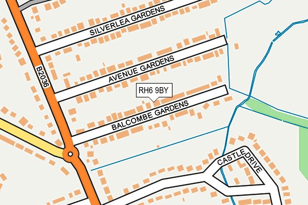 RH6 9BY map - OS OpenMap – Local (Ordnance Survey)