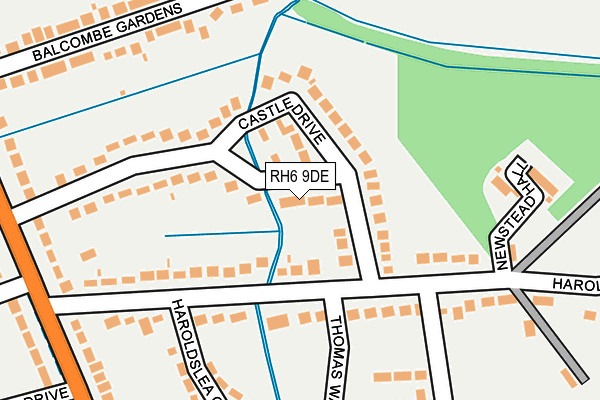 RH6 9DE map - OS OpenMap – Local (Ordnance Survey)