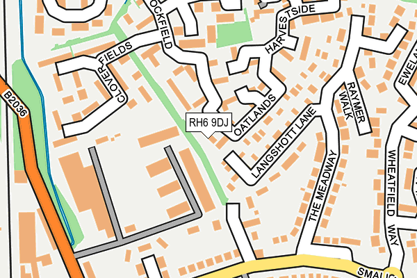 RH6 9DJ map - OS OpenMap – Local (Ordnance Survey)