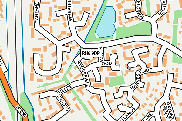 RH6 9DP map - OS OpenMap – Local (Ordnance Survey)