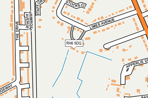 RH6 9DQ map - OS OpenMap – Local (Ordnance Survey)