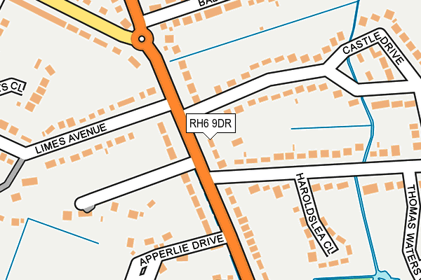 RH6 9DR map - OS OpenMap – Local (Ordnance Survey)