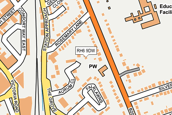 RH6 9DW map - OS OpenMap – Local (Ordnance Survey)