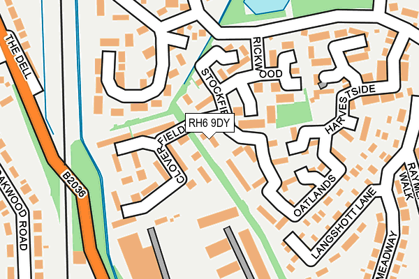 RH6 9DY map - OS OpenMap – Local (Ordnance Survey)