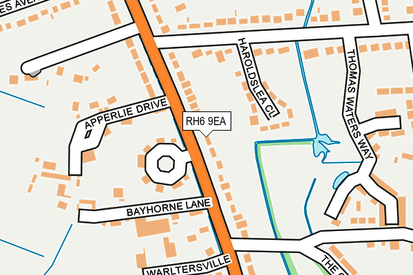 RH6 9EA map - OS OpenMap – Local (Ordnance Survey)