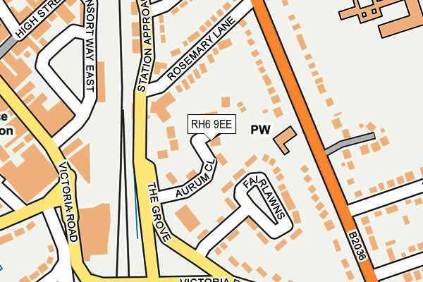 RH6 9EE map - OS OpenMap – Local (Ordnance Survey)