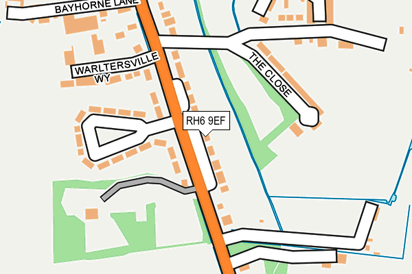 RH6 9EF map - OS OpenMap – Local (Ordnance Survey)