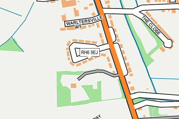 RH6 9EJ map - OS OpenMap – Local (Ordnance Survey)