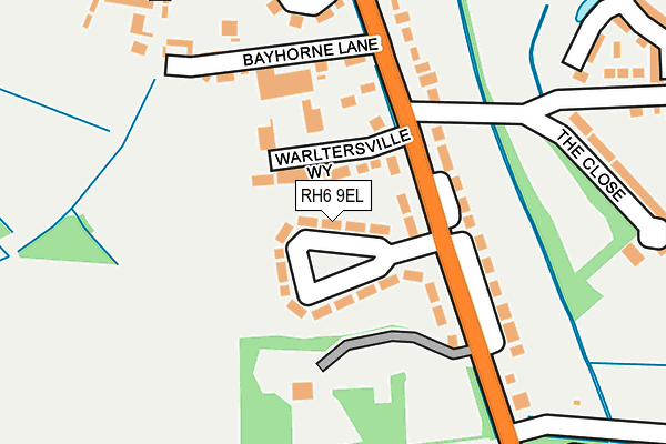 RH6 9EL map - OS OpenMap – Local (Ordnance Survey)