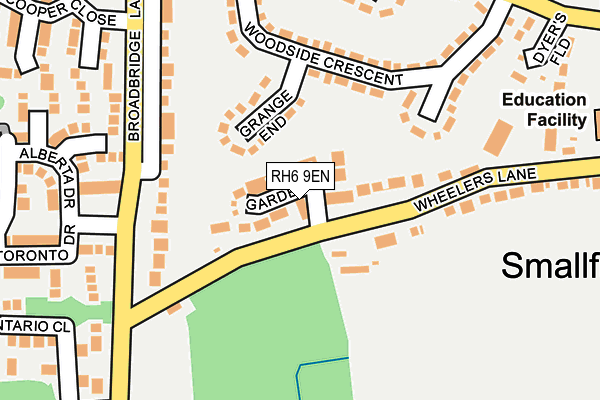 RH6 9EN map - OS OpenMap – Local (Ordnance Survey)
