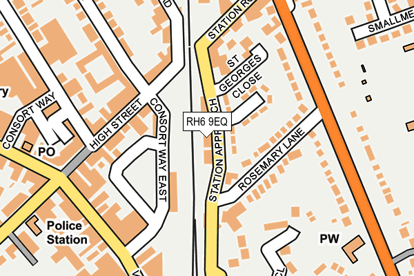 RH6 9EQ map - OS OpenMap – Local (Ordnance Survey)