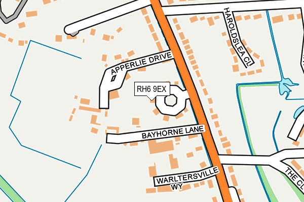 RH6 9EX map - OS OpenMap – Local (Ordnance Survey)