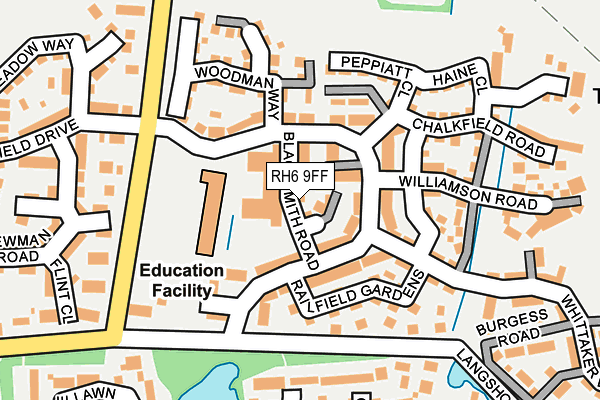 RH6 9FF map - OS OpenMap – Local (Ordnance Survey)