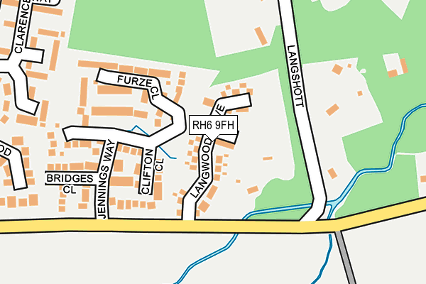 RH6 9FH map - OS OpenMap – Local (Ordnance Survey)