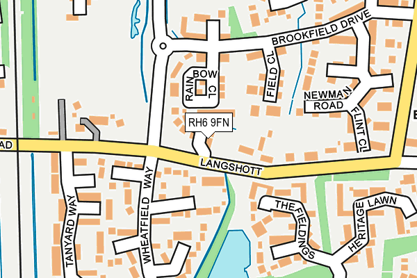 RH6 9FN map - OS OpenMap – Local (Ordnance Survey)