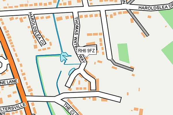 RH6 9FZ map - OS OpenMap – Local (Ordnance Survey)