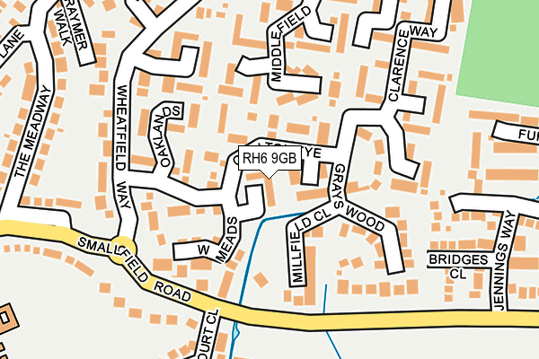 RH6 9GB map - OS OpenMap – Local (Ordnance Survey)