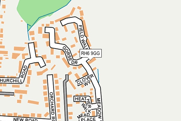 RH6 9GG map - OS OpenMap – Local (Ordnance Survey)