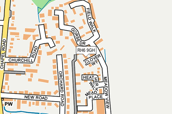 RH6 9GH map - OS OpenMap – Local (Ordnance Survey)