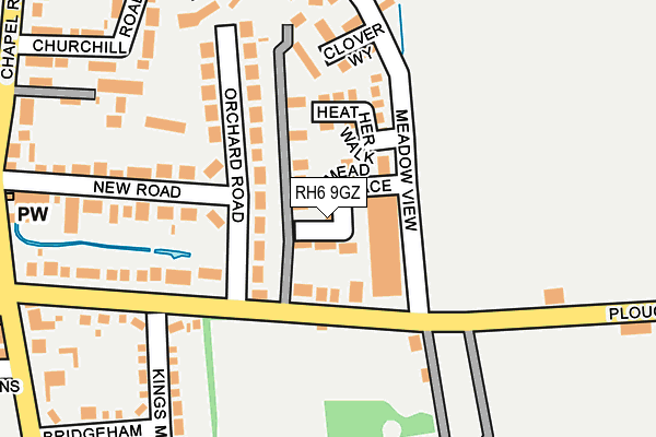 RH6 9GZ map - OS OpenMap – Local (Ordnance Survey)