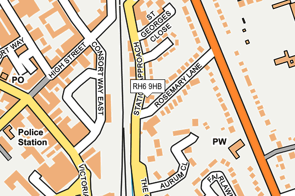 RH6 9HB map - OS OpenMap – Local (Ordnance Survey)