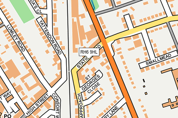 RH6 9HL map - OS OpenMap – Local (Ordnance Survey)