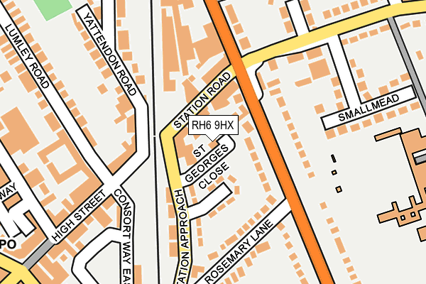 RH6 9HX map - OS OpenMap – Local (Ordnance Survey)