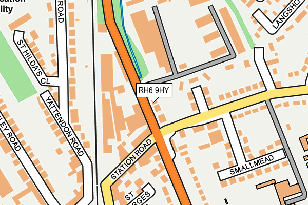 RH6 9HY map - OS OpenMap – Local (Ordnance Survey)