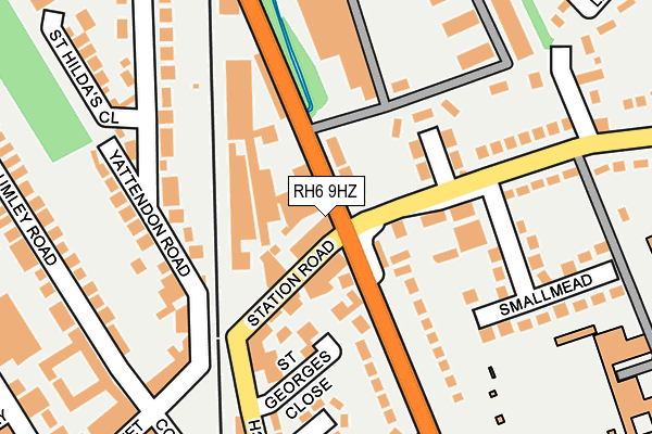 RH6 9HZ map - OS OpenMap – Local (Ordnance Survey)