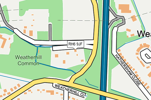 RH6 9JF map - OS OpenMap – Local (Ordnance Survey)