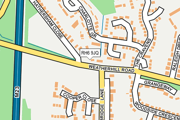 RH6 9JQ map - OS OpenMap – Local (Ordnance Survey)