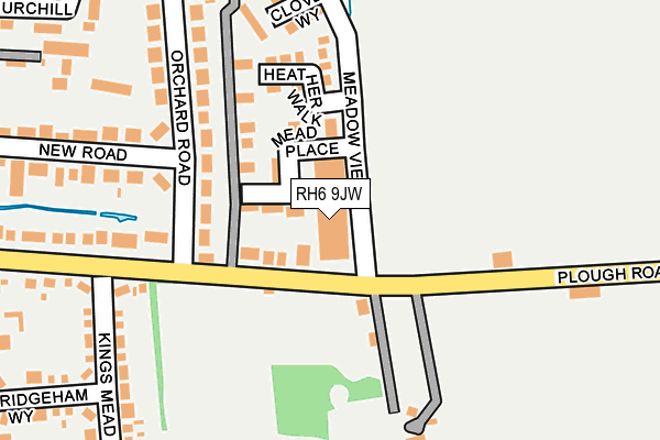 RH6 9JW map - OS OpenMap – Local (Ordnance Survey)