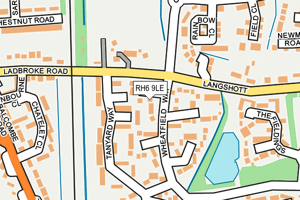 RH6 9LE map - OS OpenMap – Local (Ordnance Survey)