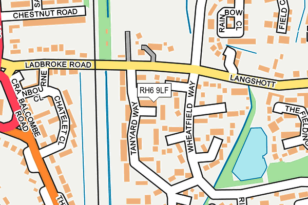 RH6 9LF map - OS OpenMap – Local (Ordnance Survey)