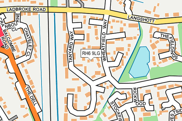 RH6 9LG map - OS OpenMap – Local (Ordnance Survey)