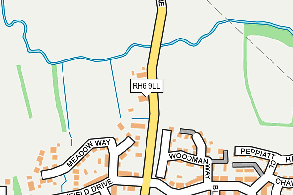 RH6 9LL map - OS OpenMap – Local (Ordnance Survey)