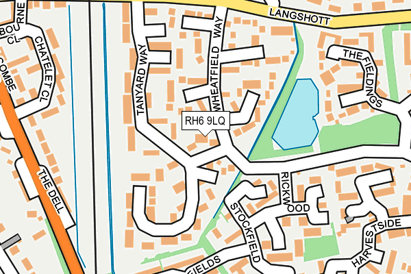 RH6 9LQ map - OS OpenMap – Local (Ordnance Survey)