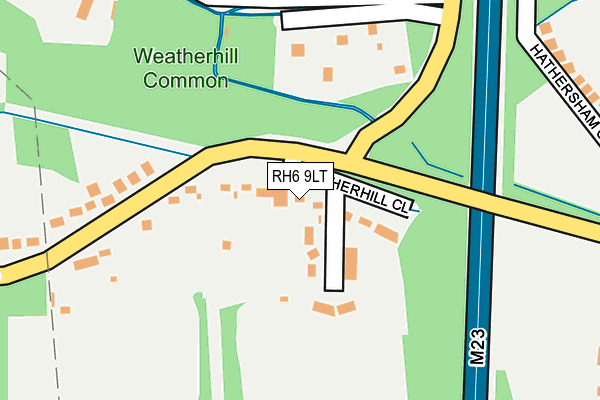 RH6 9LT map - OS OpenMap – Local (Ordnance Survey)