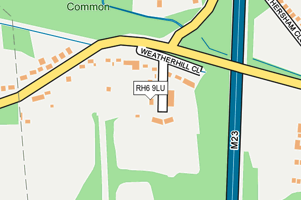 RH6 9LU map - OS OpenMap – Local (Ordnance Survey)