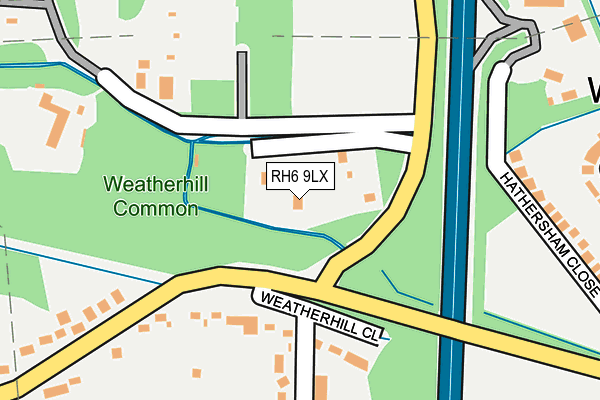 RH6 9LX map - OS OpenMap – Local (Ordnance Survey)