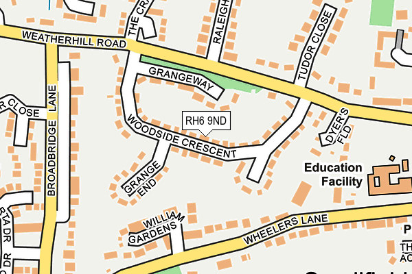 RH6 9ND map - OS OpenMap – Local (Ordnance Survey)