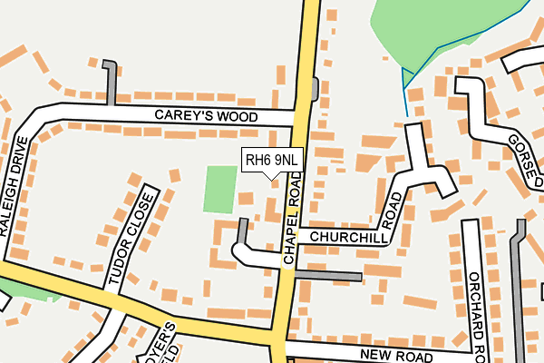 RH6 9NL map - OS OpenMap – Local (Ordnance Survey)