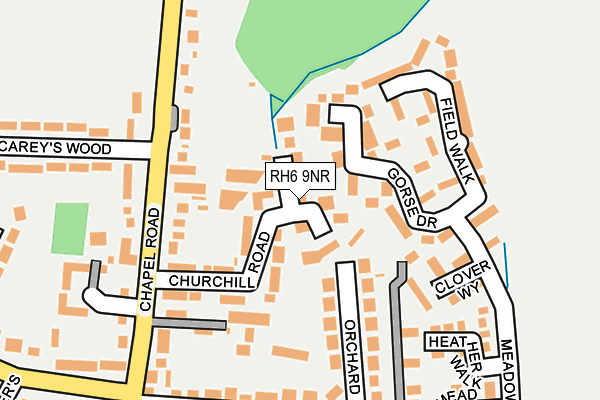 RH6 9NR map - OS OpenMap – Local (Ordnance Survey)