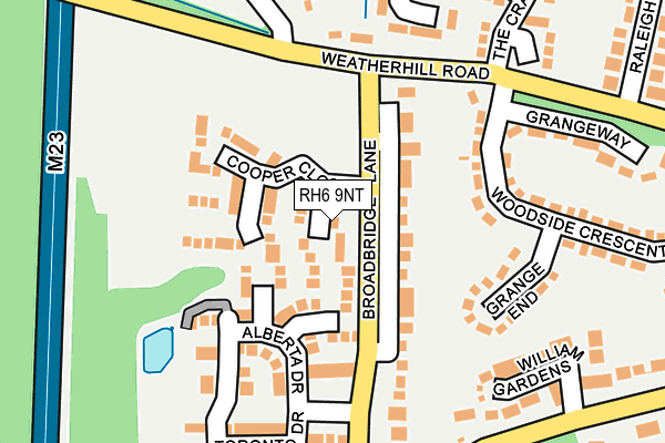 RH6 9NT map - OS OpenMap – Local (Ordnance Survey)
