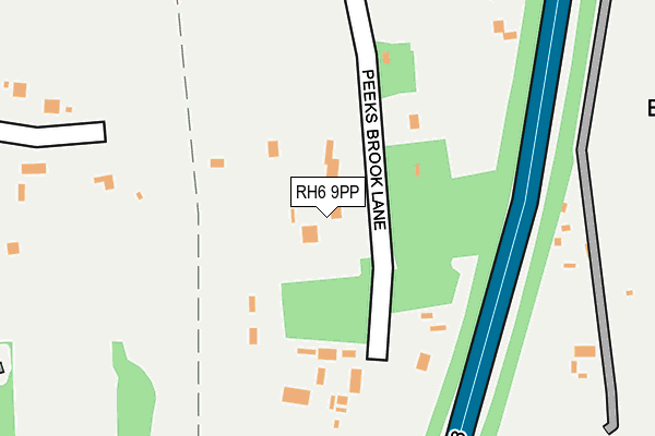 RH6 9PP map - OS OpenMap – Local (Ordnance Survey)